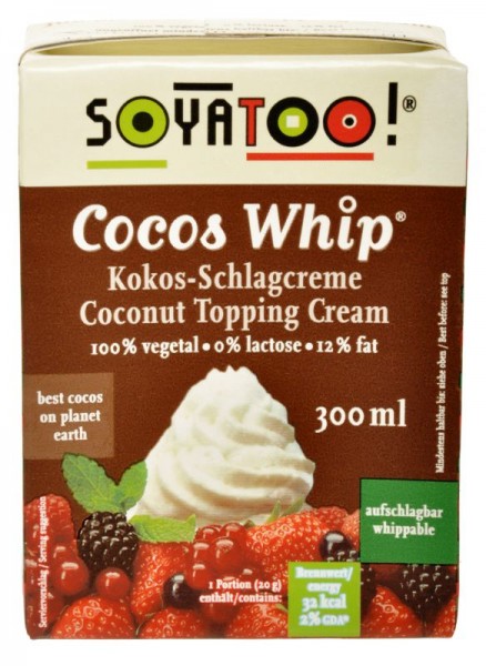 SOYATOO! Cocos Whip Süße Kokos-Schlagcreme VPE